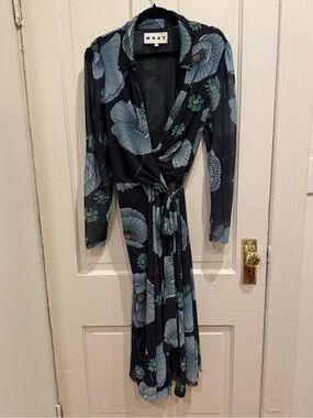 WRAY Enid Wrap Dress, Night Poppy, 2XL